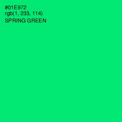 #01E972 - Spring Green Color Image